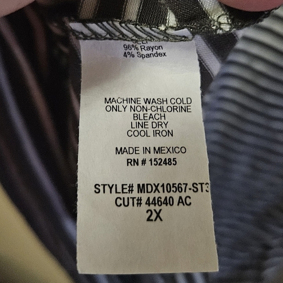 NWT Full Moon Maternity Women's Size 2X Striped Midi T Shirt Dress - Picture 4 of 4